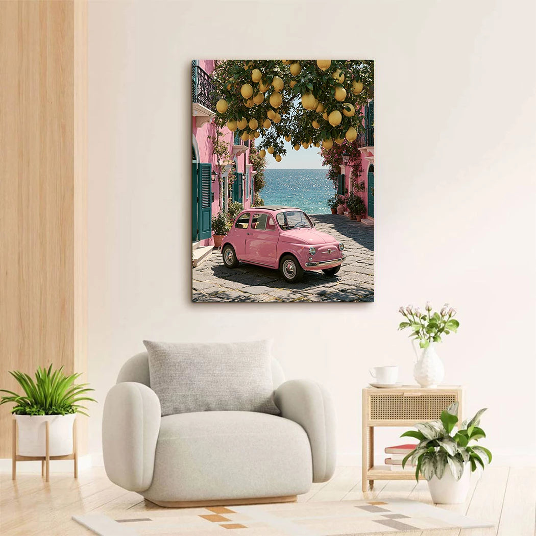 Rosa Cinquecento Leinwand Bild
