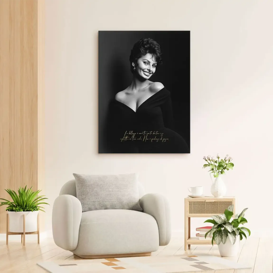 Sophia Loren Sorriso Leinwand Bild