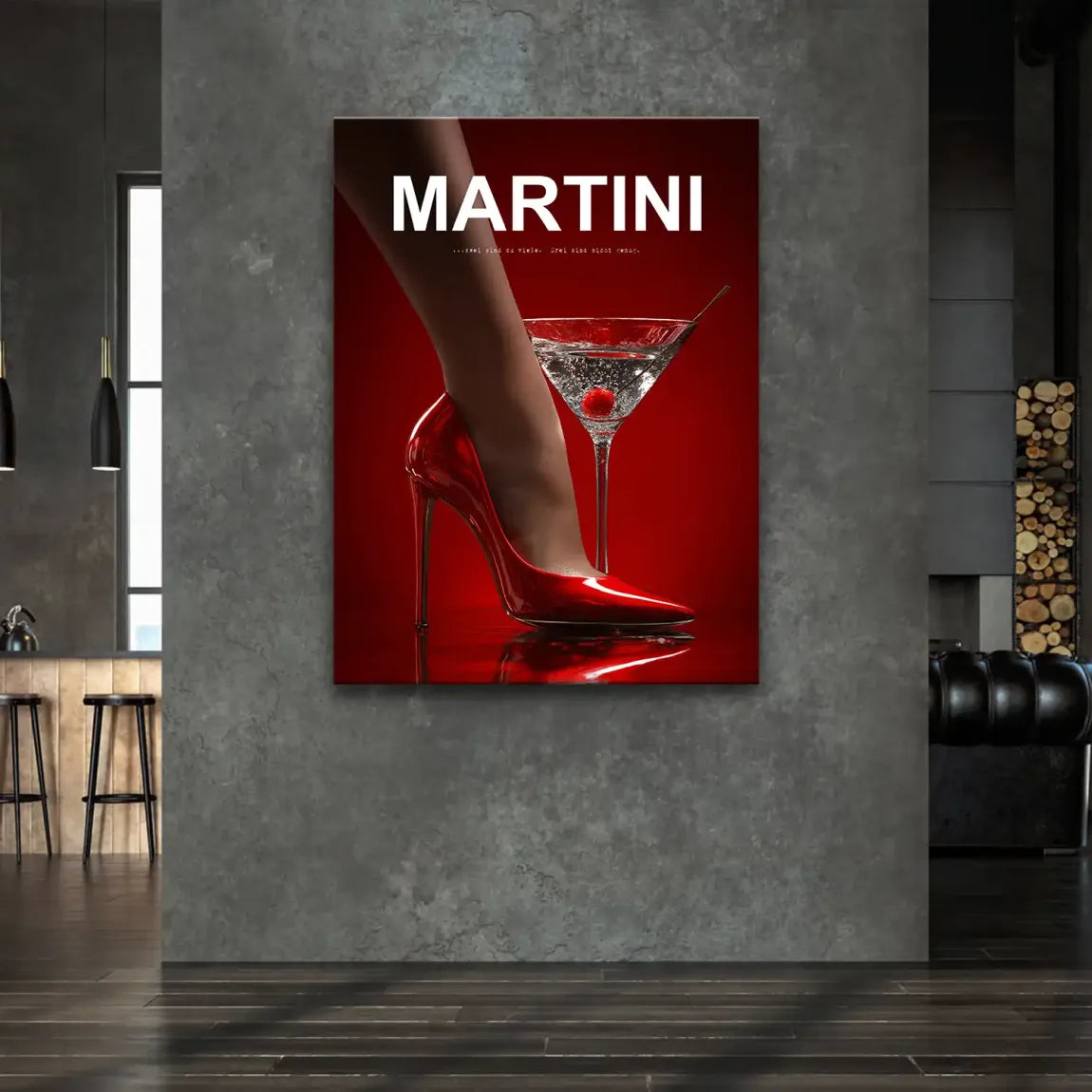Martini Red Desire Leinwand Bild
