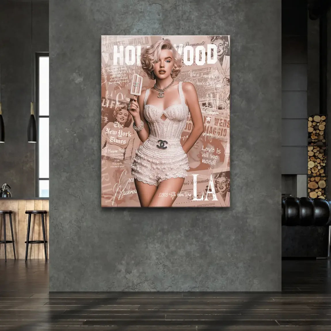 Hollywood Glam Marilyn Leinwand Bild