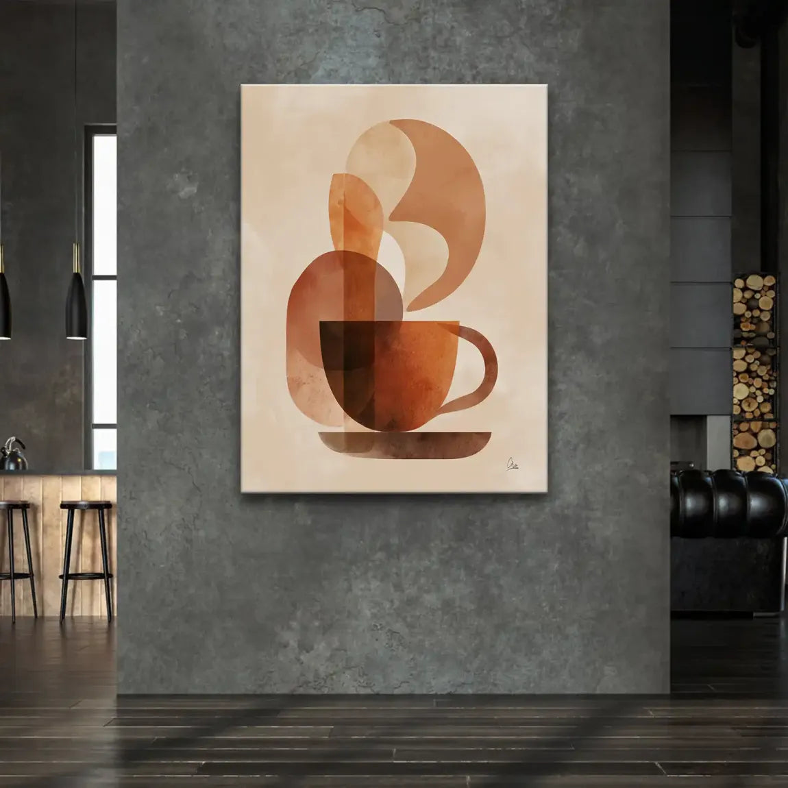 Warm Aroma Leinwand Bild