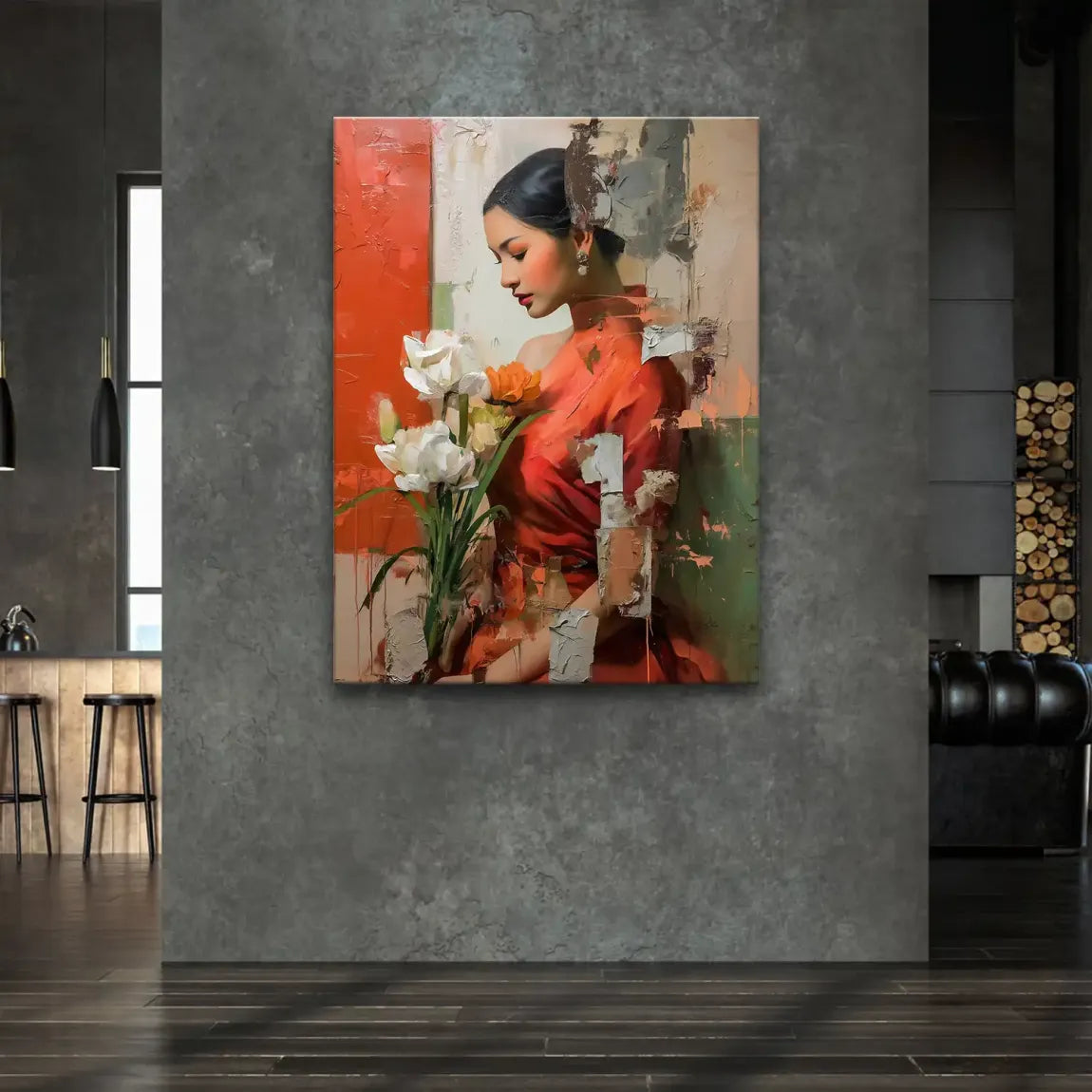 Silent Orchid Beauty Leinwand Bild