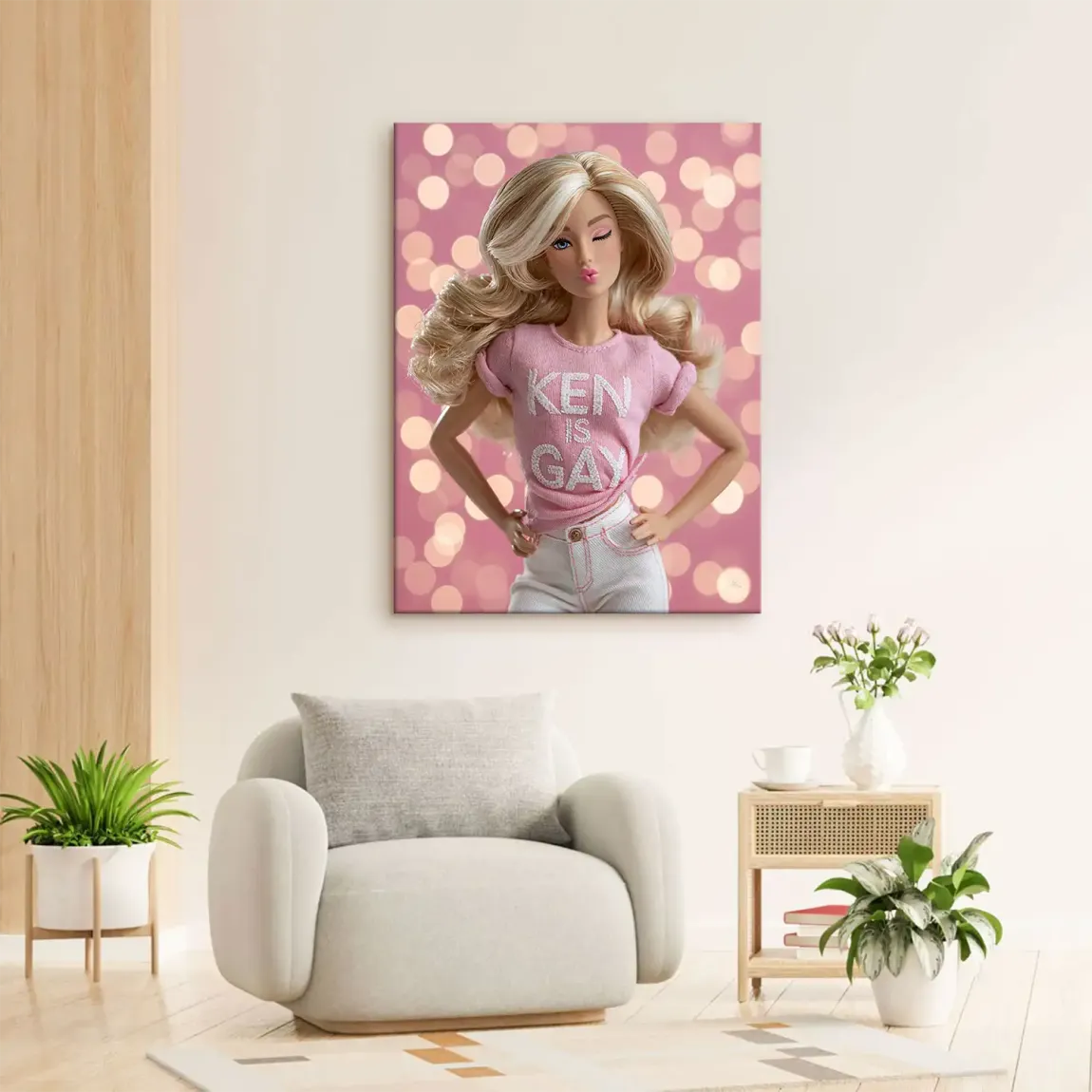 Barbie Ken is Gay Leinwand Bild