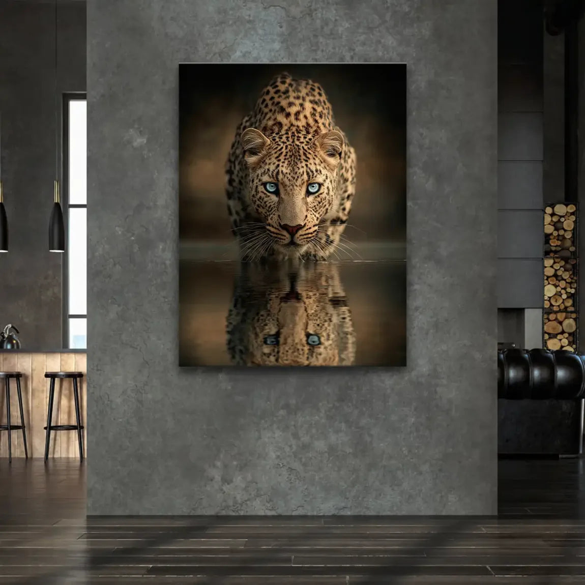 Silent Leopard Leinwand Bild