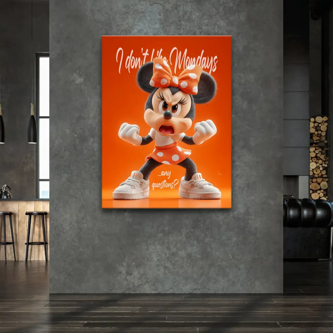 Monday Mood Minnie Maus Leinwand Bild
