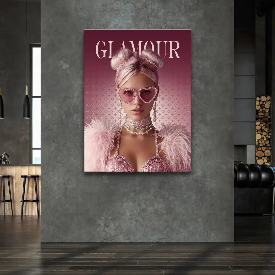 Glamour Lady Leinwand Bild