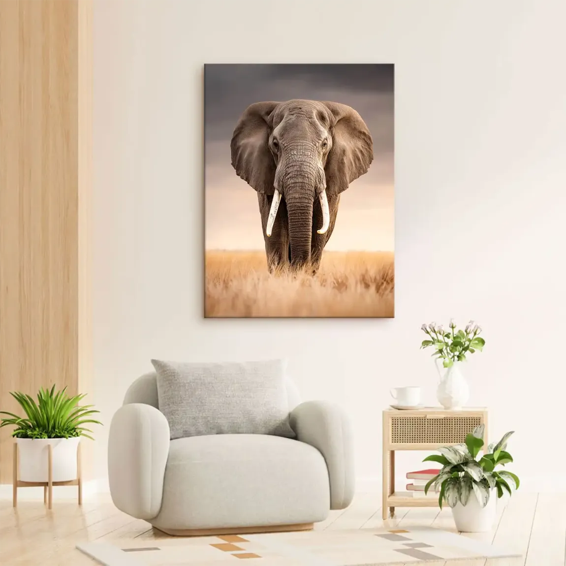 Savanne Elefant Leinwand Bild