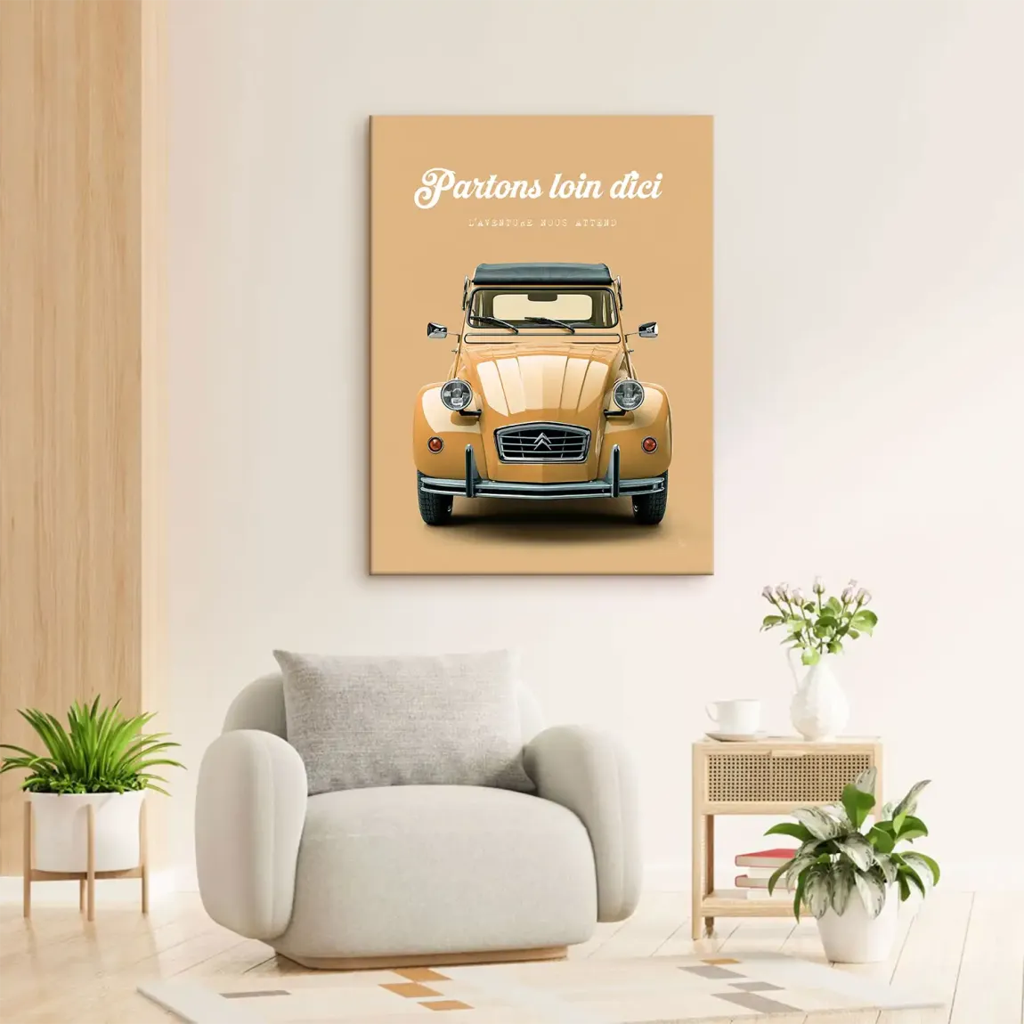 Citroen 2CV Voyage Leinwand Bild