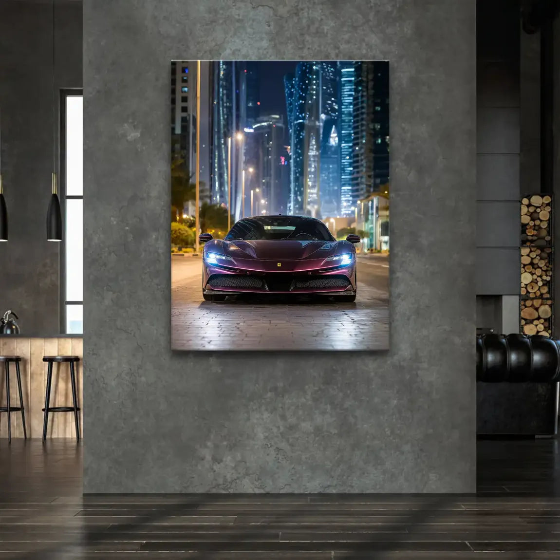 Midnight SF90 Art Leinwand Bild