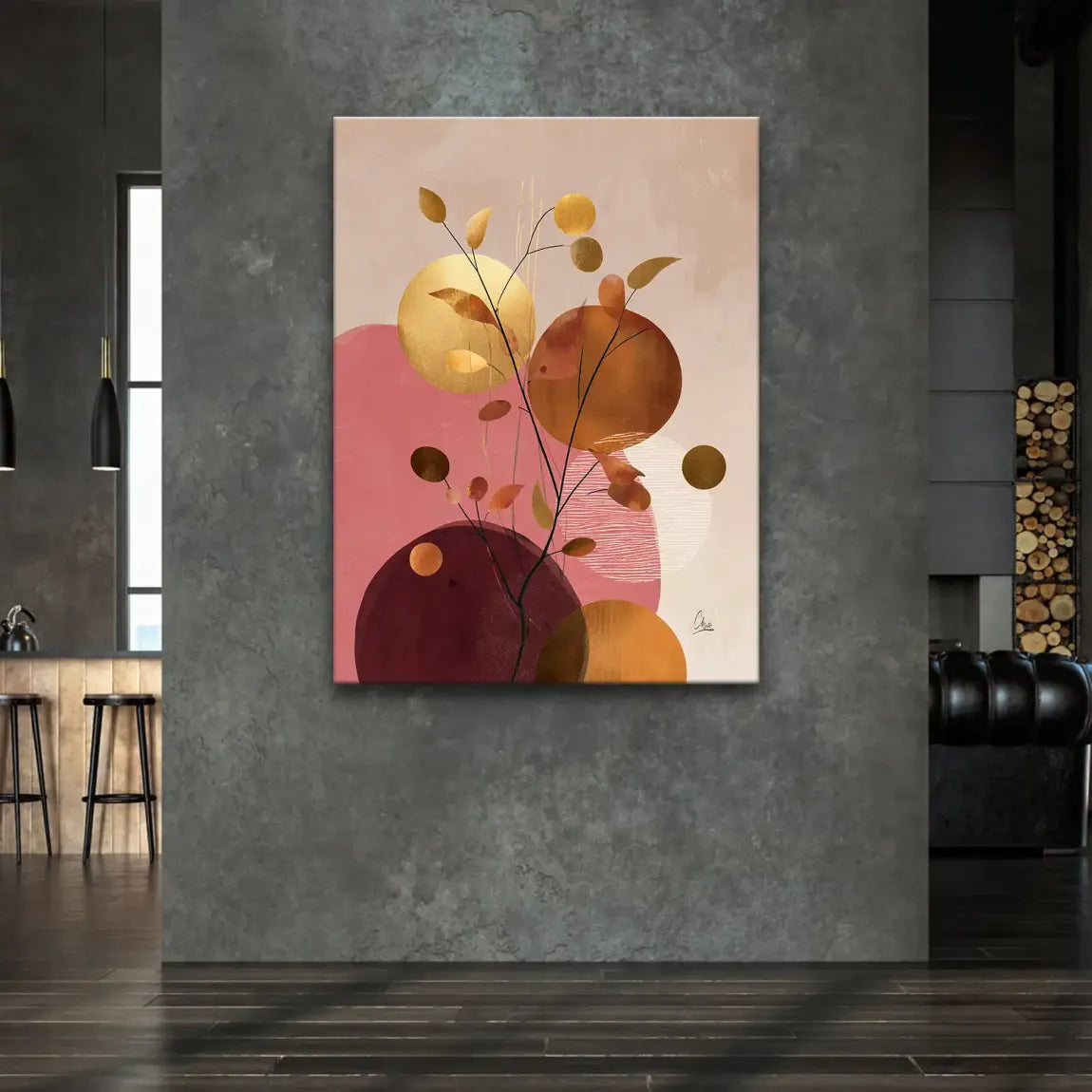 Golden Terra Harmony Leinwand Bild