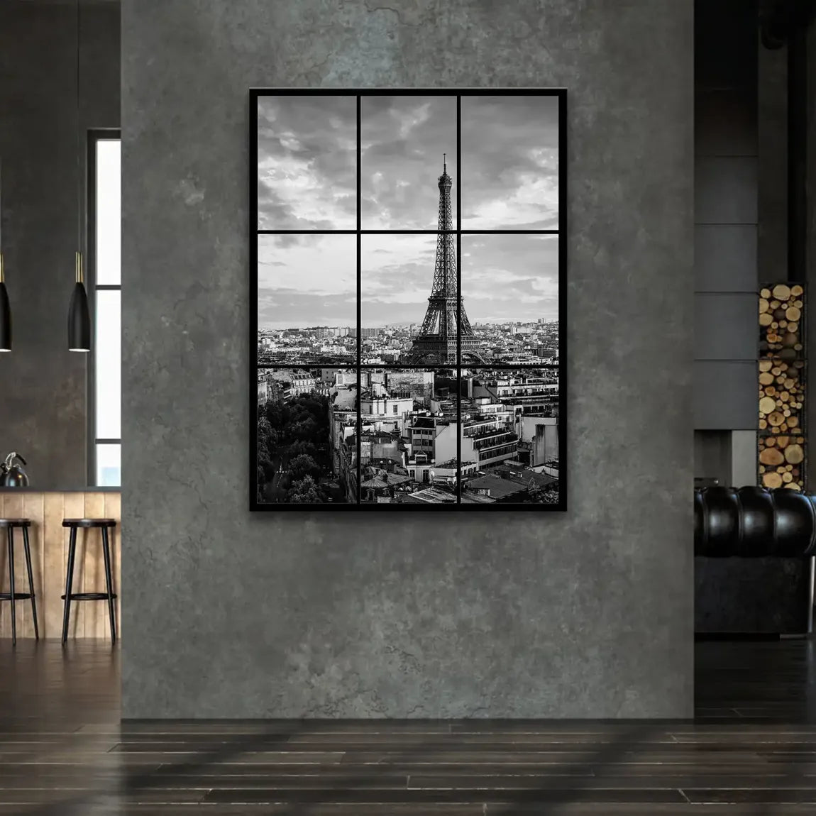 Eiffelturm über Paris Leinwand Bild