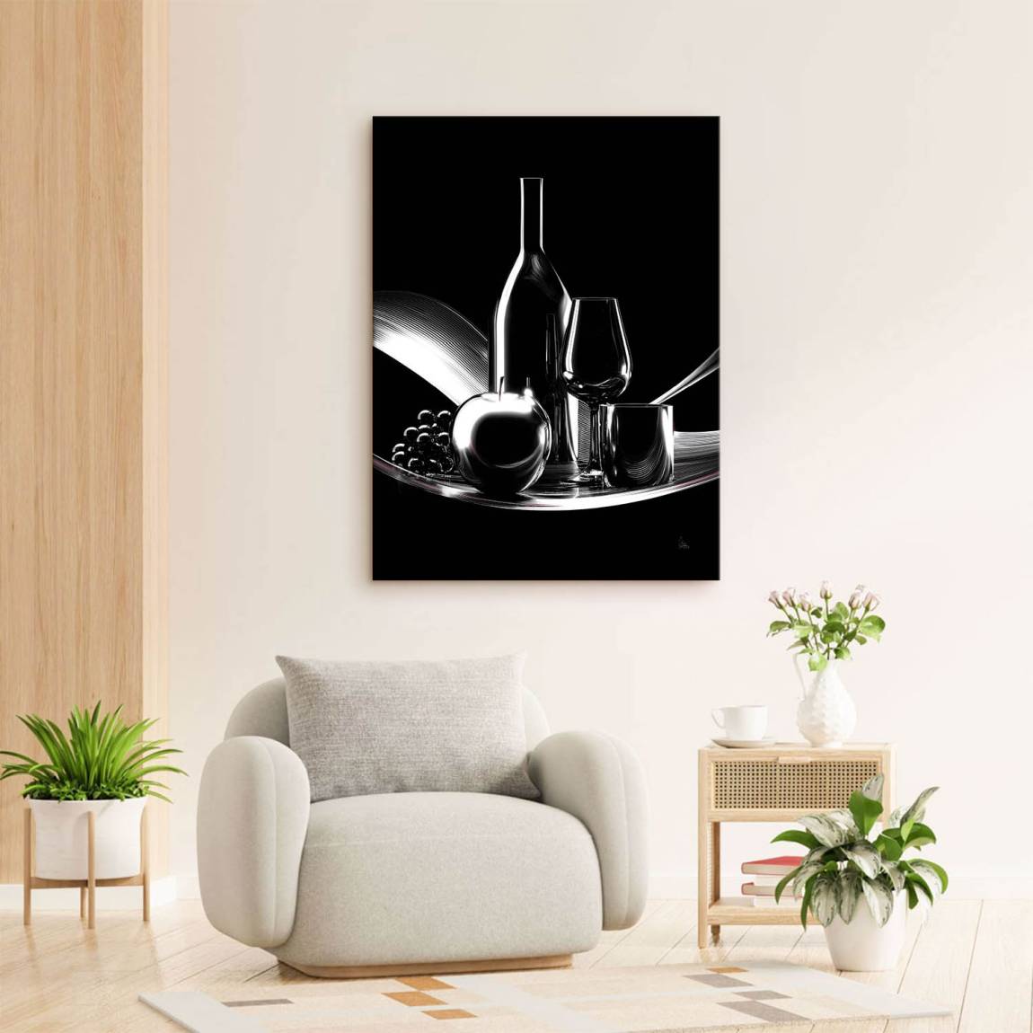 Wein Noir Leinwand Bild