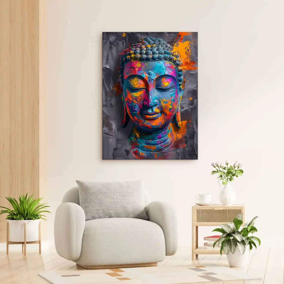 Buddha Farbpoesie Leinwand Bild