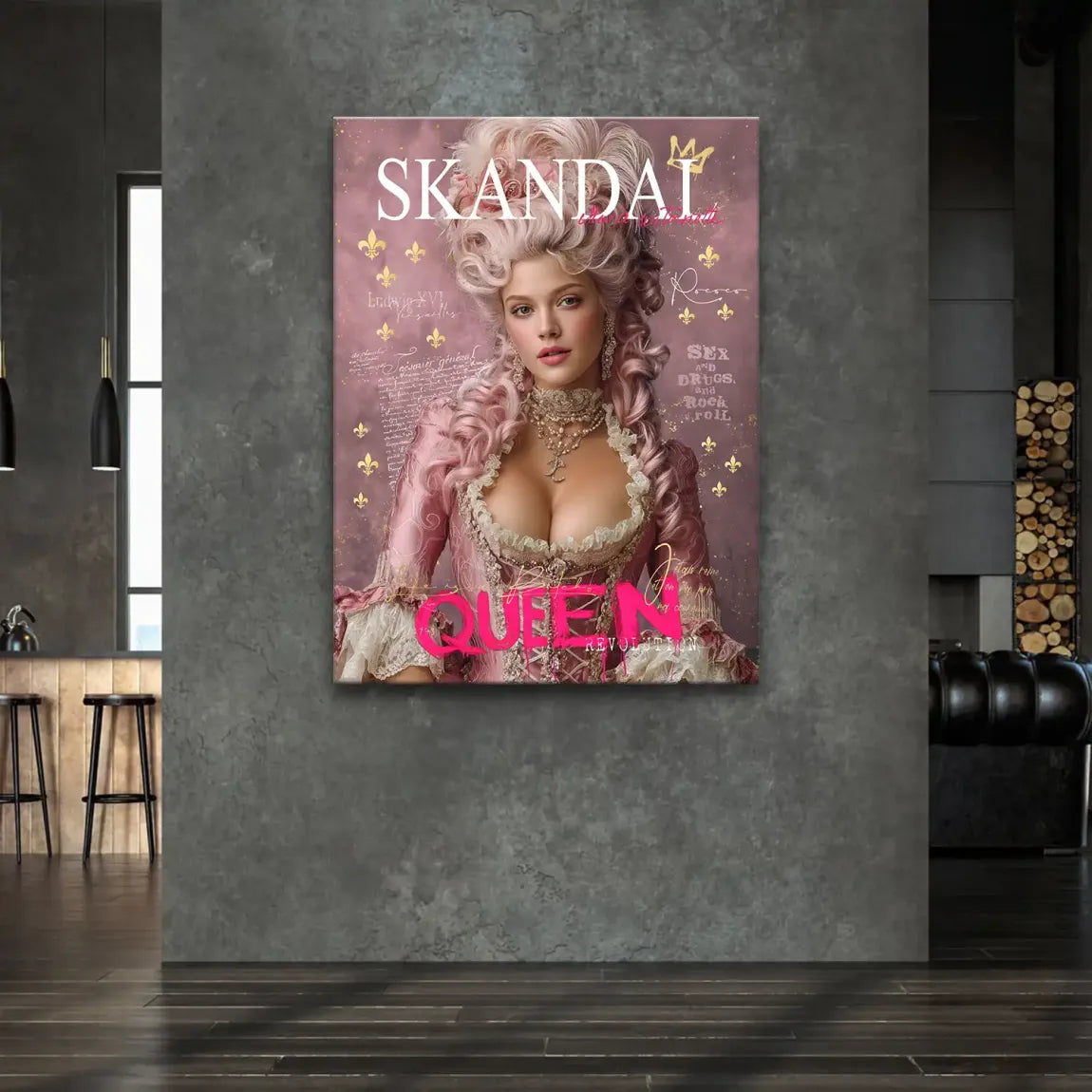 Marie Antoinette Skandal Pop Art Leinwand Bild