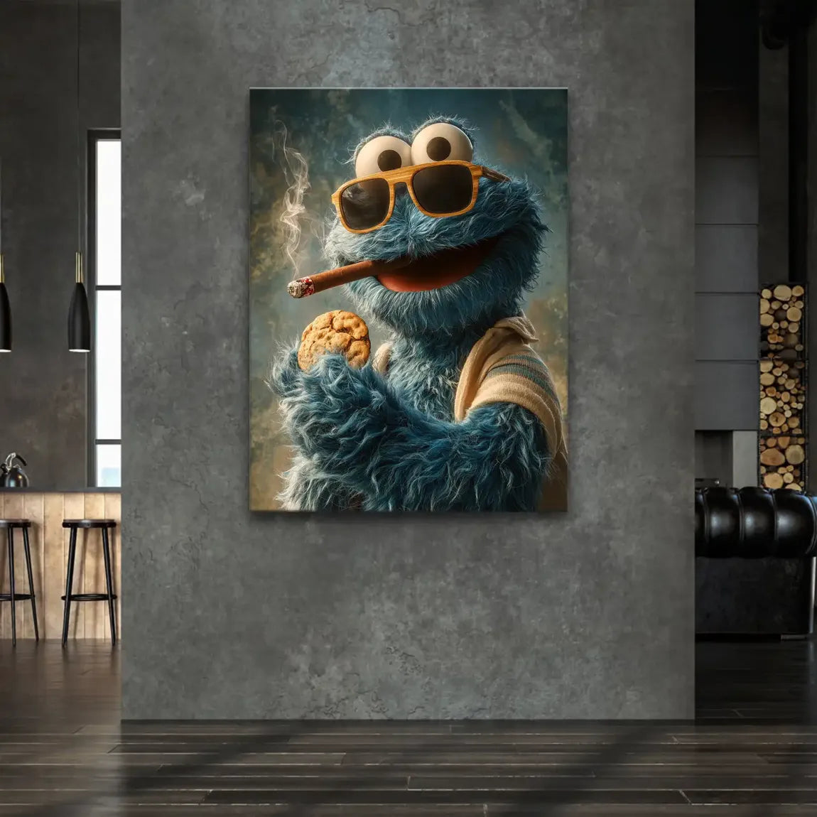 Cookie Monster Leinwand Bild