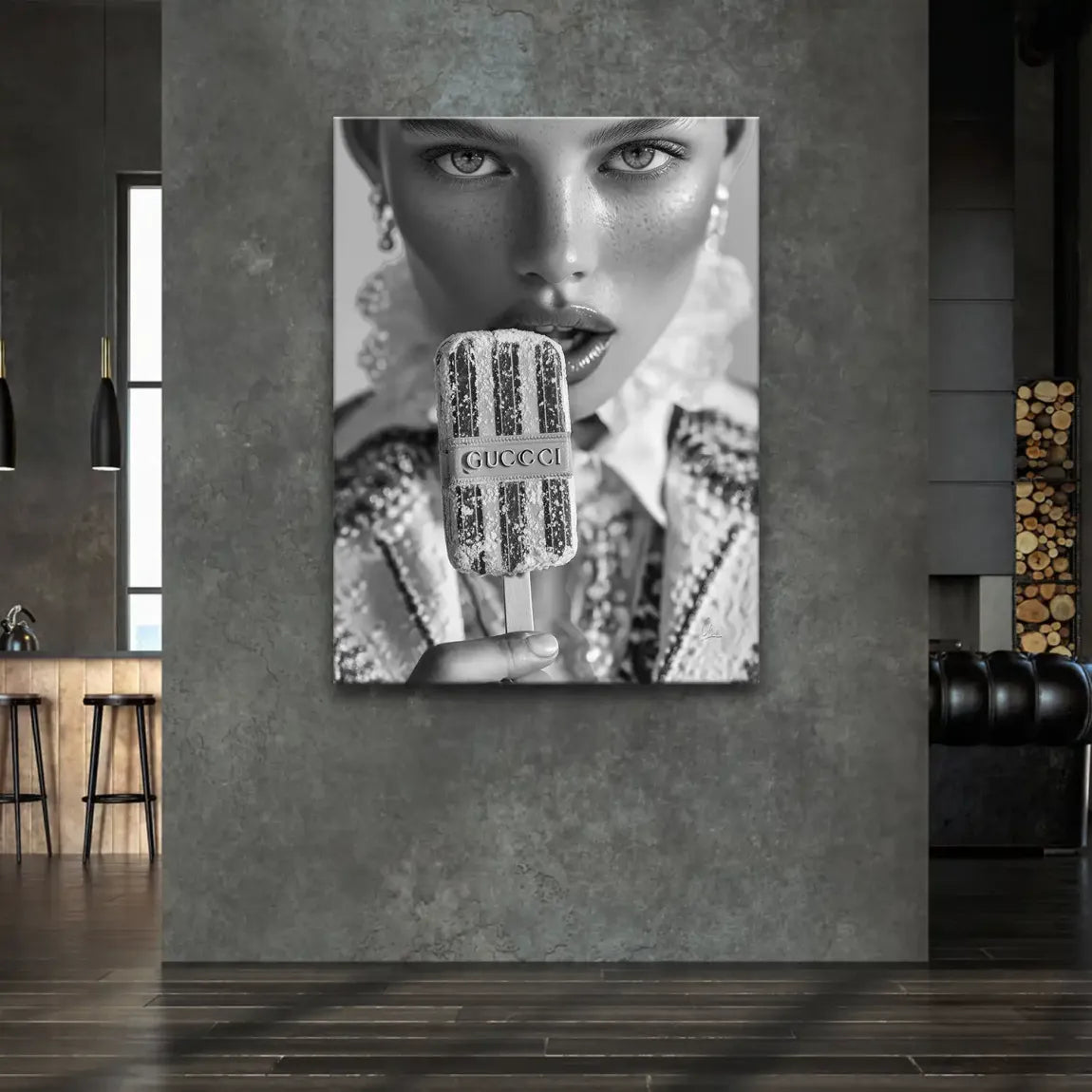Gucci Ice Noir Leinwand Bild