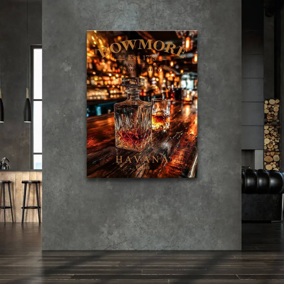 Whisky Lounge Havana Leinwand Bild
