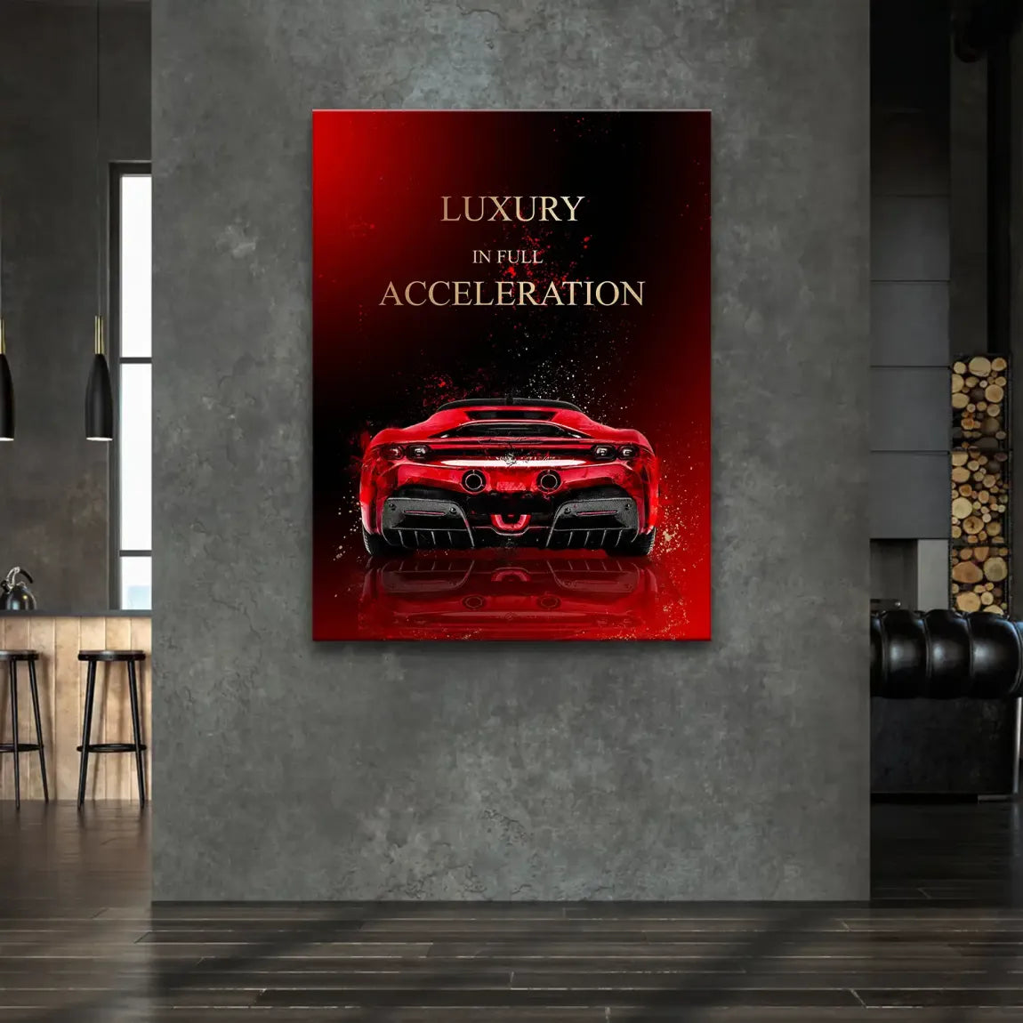 Ferrari Red Art Leinwand Bild