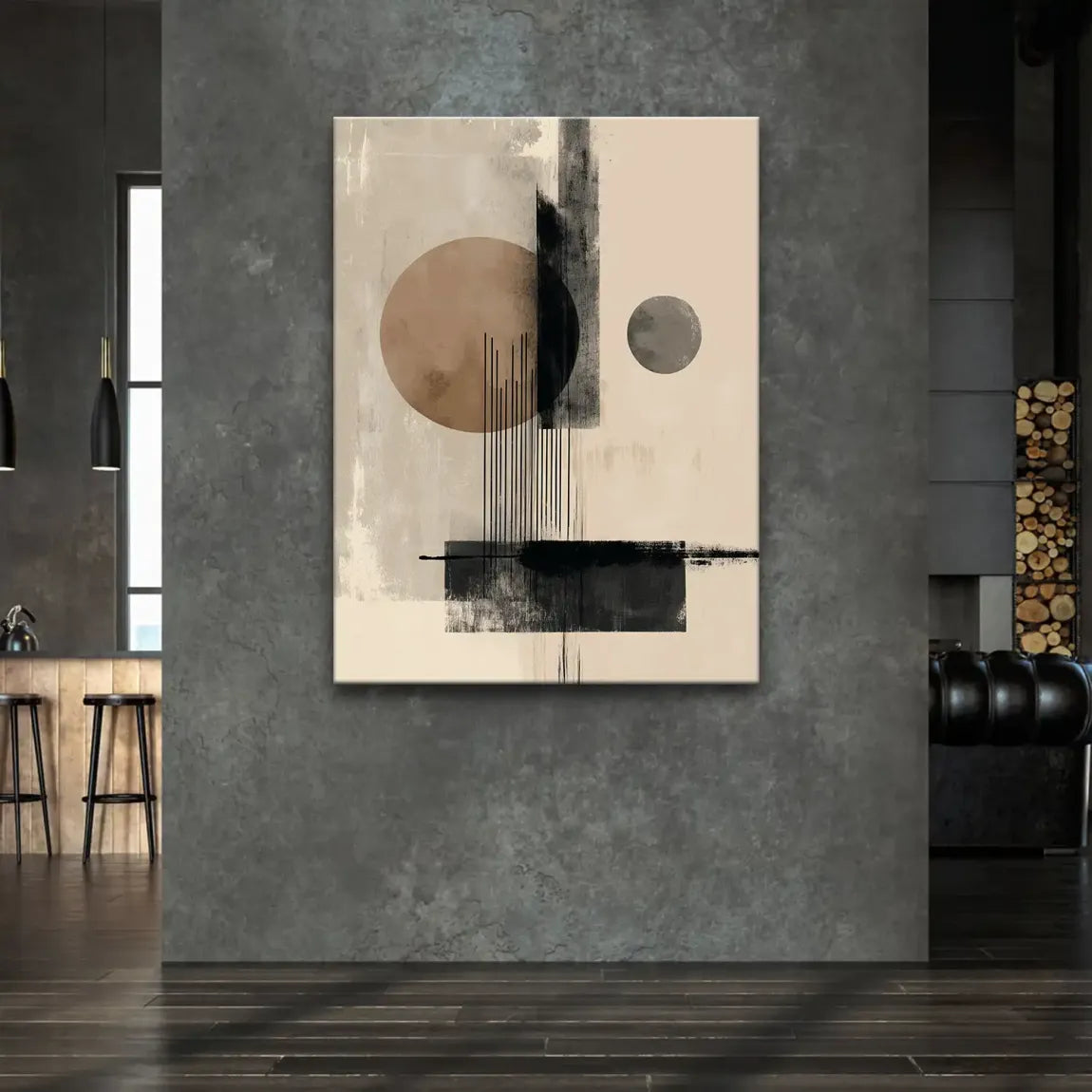 Linear Essence Abstrakt Leinwand Bild