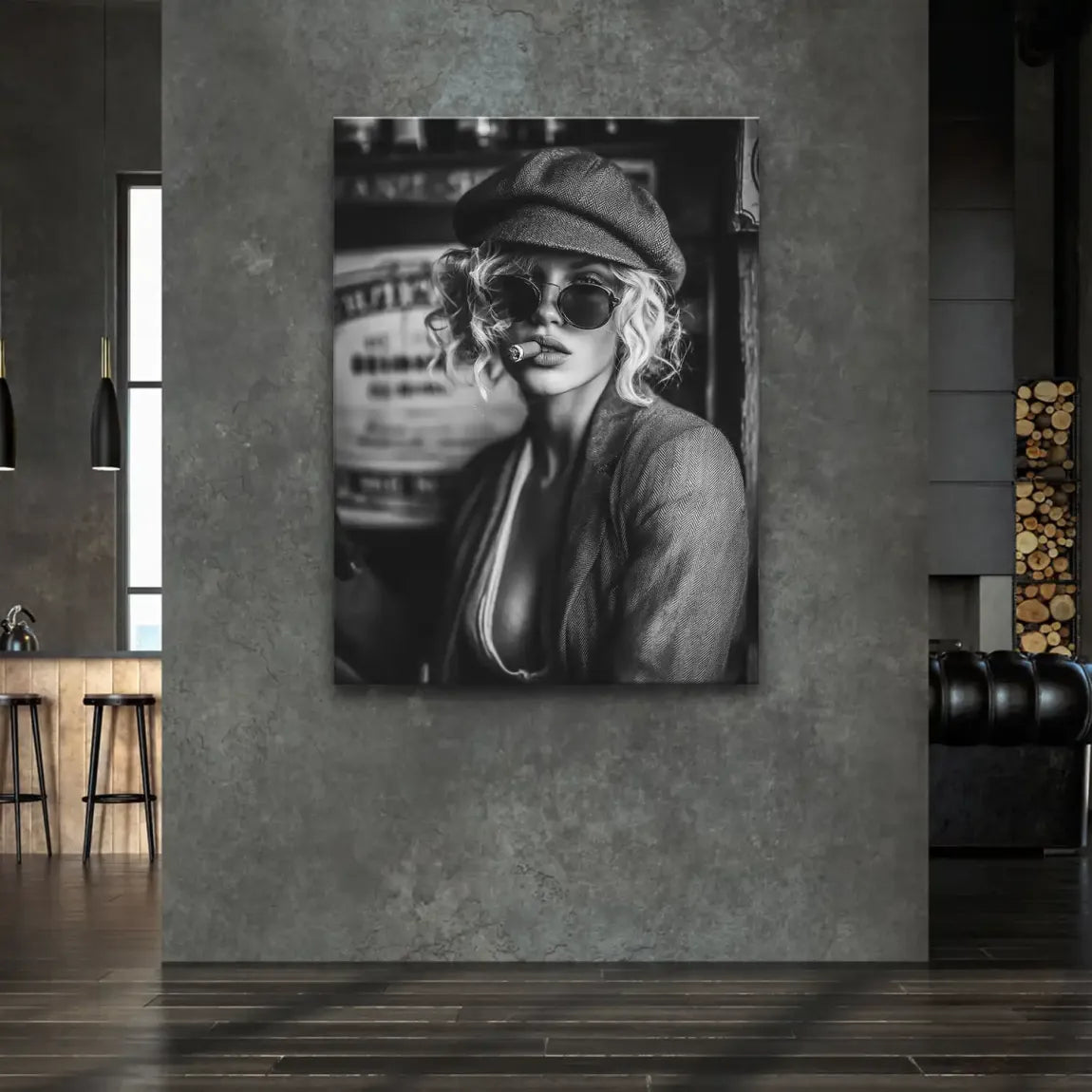 Smoked Confidence Noir Leinwand Bild