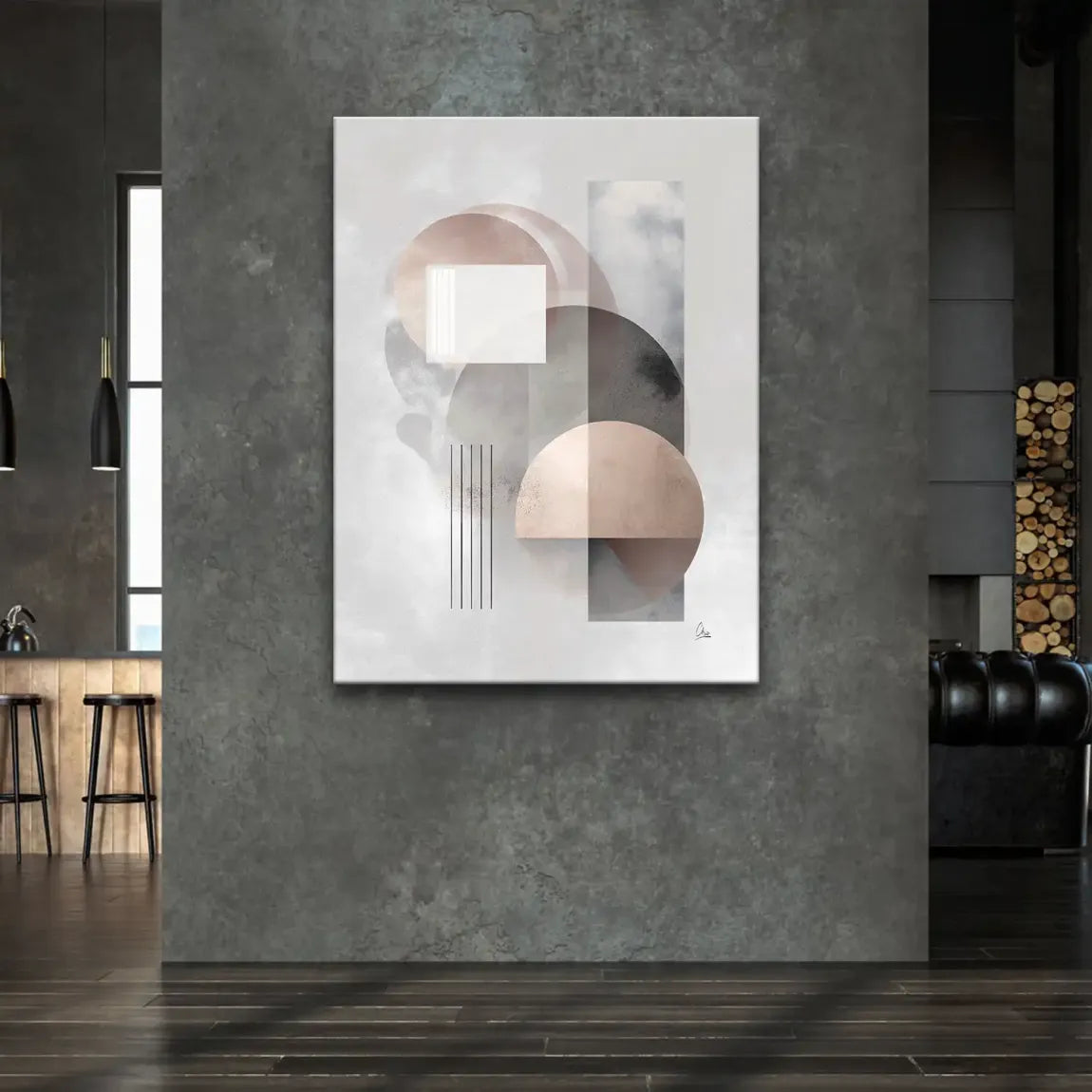 Soft Circles Leinwand Bild