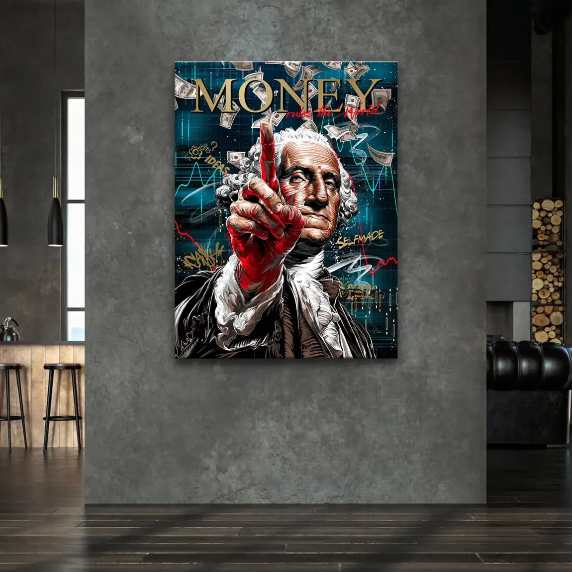 Money Empire Wallstreet Leinwand Bild