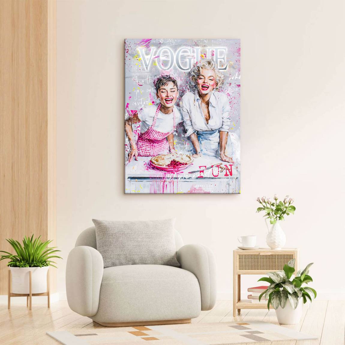 Audrey Marilyn Vogue Leinwand Bild