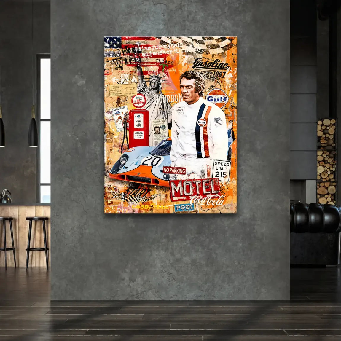 Steve McQueen Gasoline Spirit Leinwand Bild