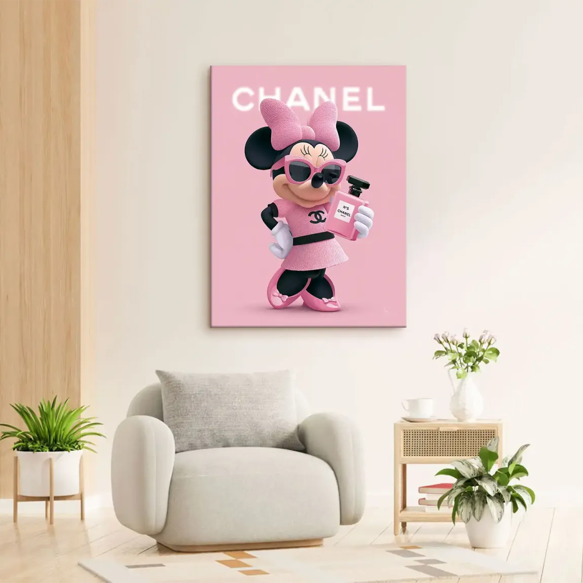 Minnie Rosé Chic Leinwand Bild