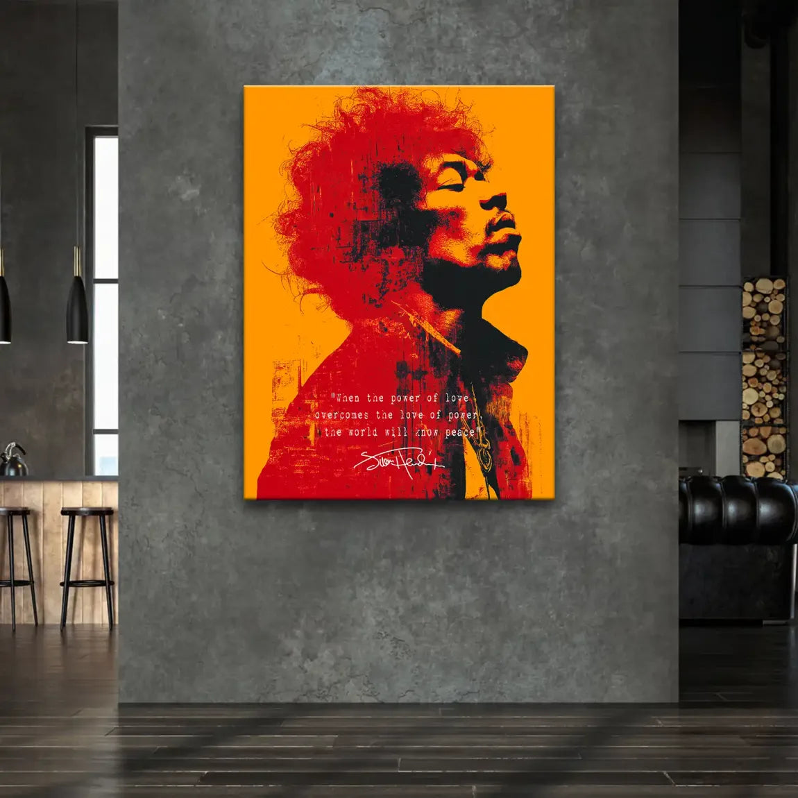 Electric Soul Hendrix Leinwand Bild