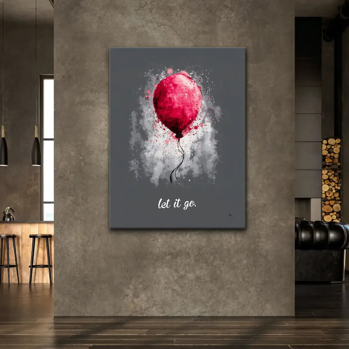 Let it go Ballon Leinwand Bild