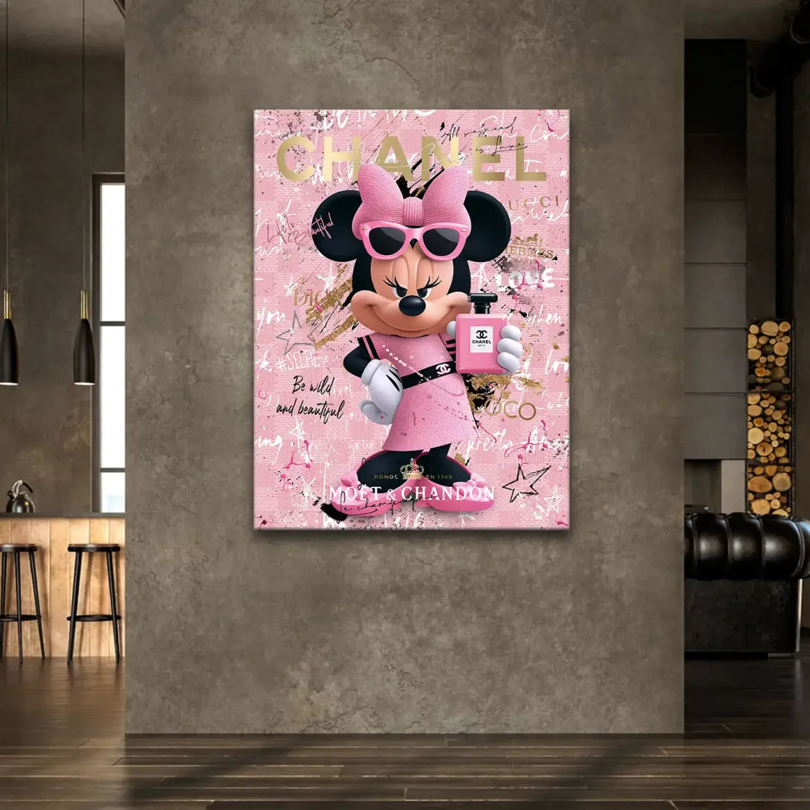 Minnie Maus Rosé Coco Leinwand Bild