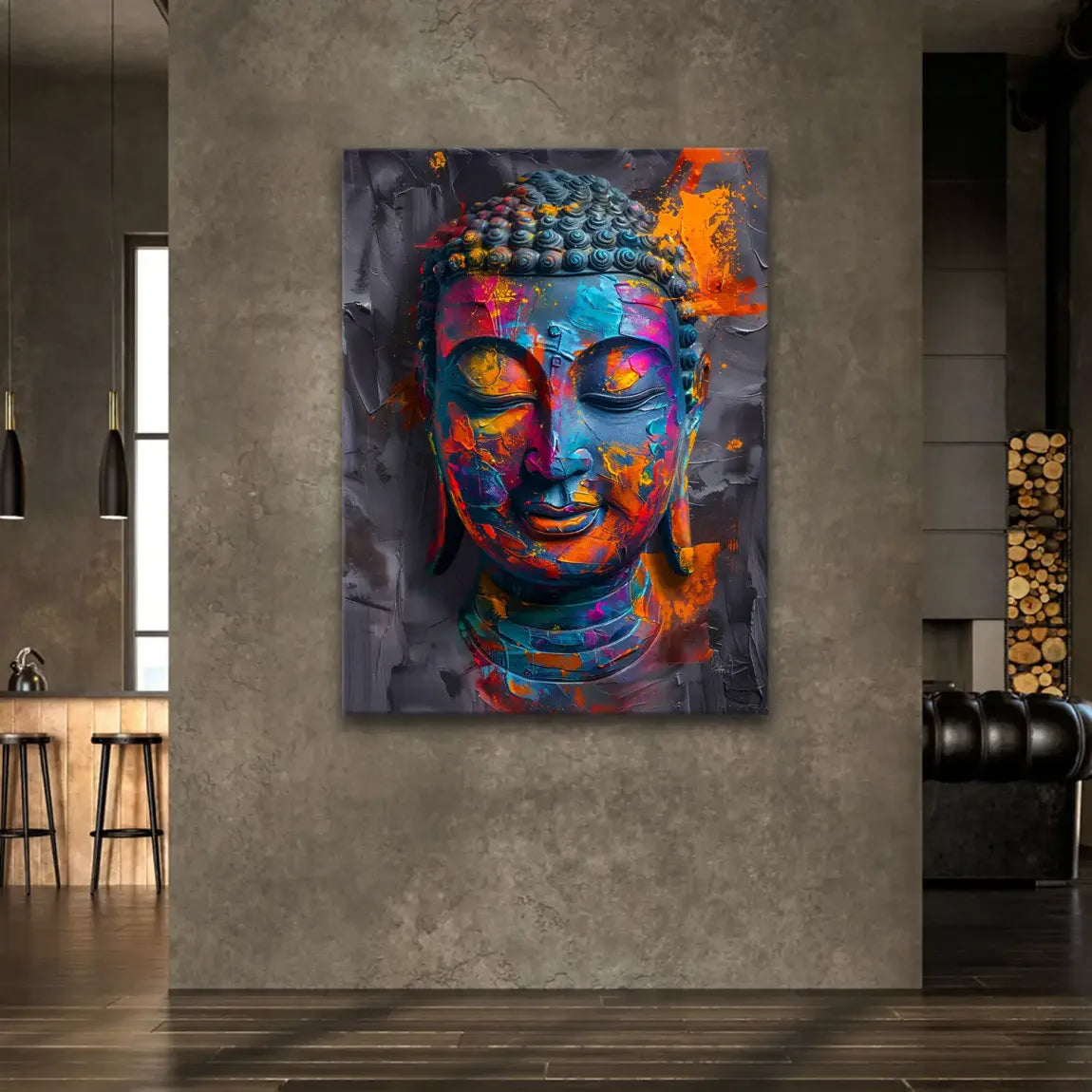 Buddha Farbpoesie Leinwand Bild