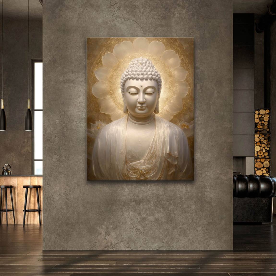 Goldener Buddha Leinwand Bild