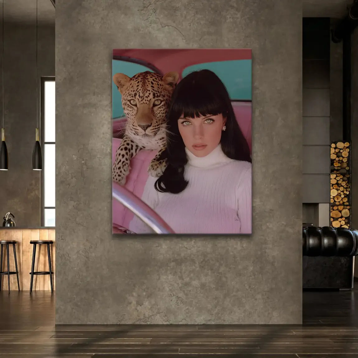 Leopard Diva Leinwand Bild
