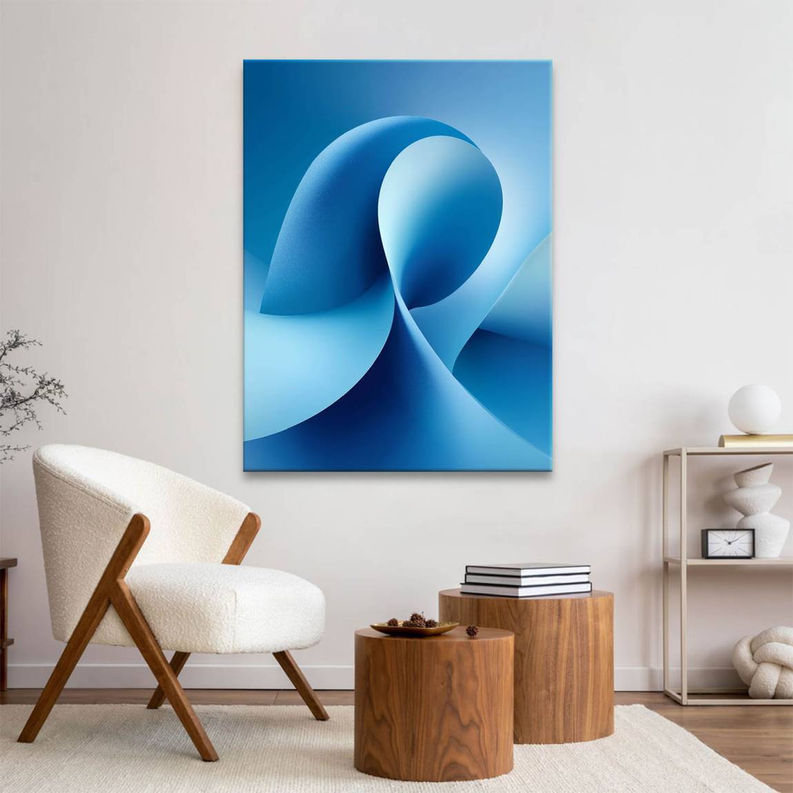 Blaue Welle Leinwand Bild