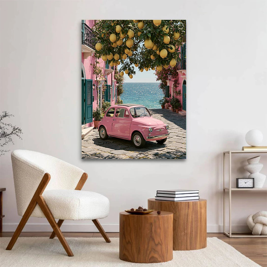 Rosa Cinquecento Leinwand Bild