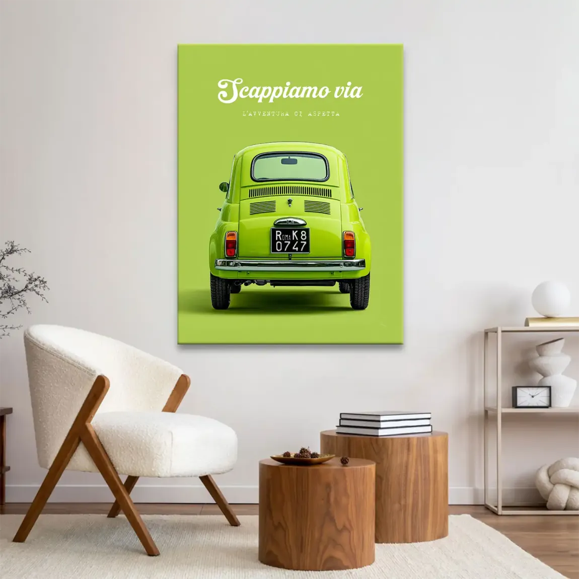 Fiat 500 Italia Leinwand Bild