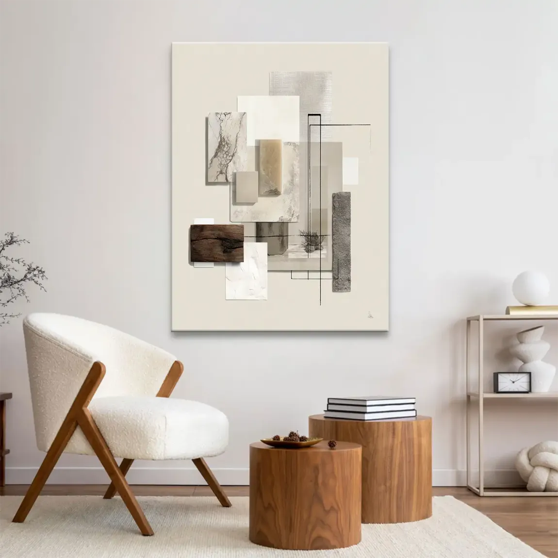 Marmor Komposition Leinwand Bild