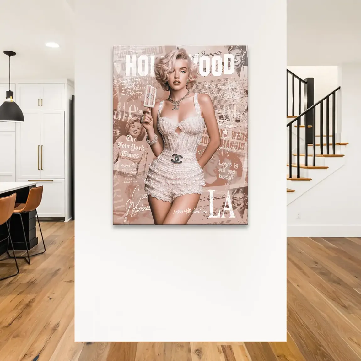 Hollywood Glam Marilyn Leinwand Bild