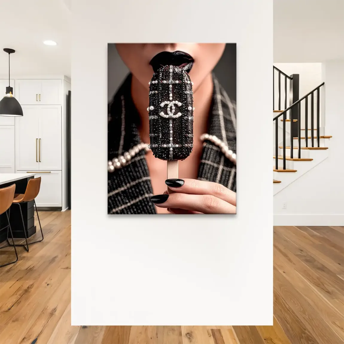Black Pearl Ice Couture Leinwand Bild