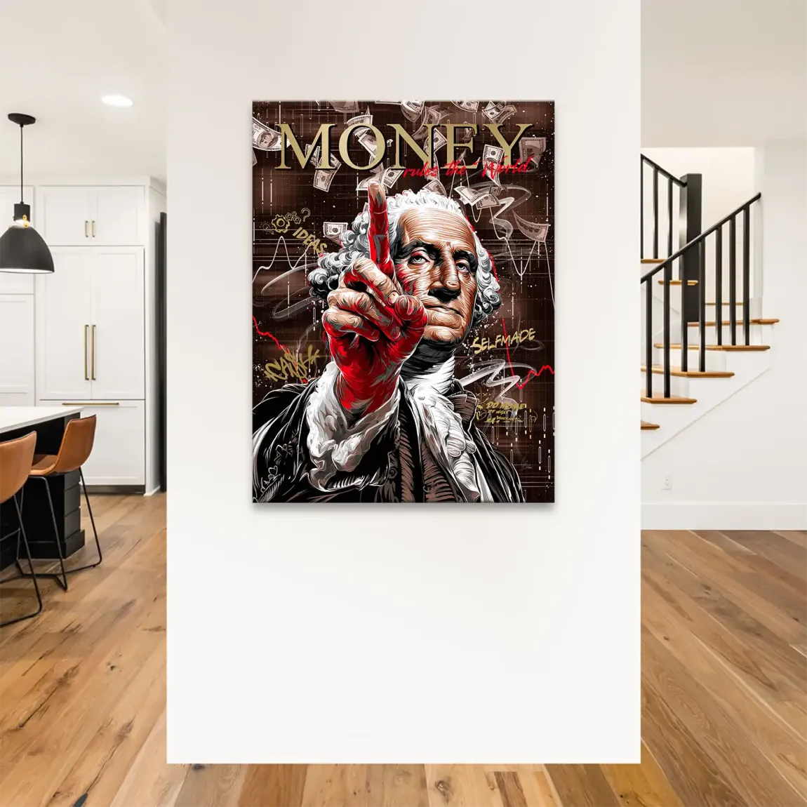 Money Vision Wallstreet Leinwand Bild