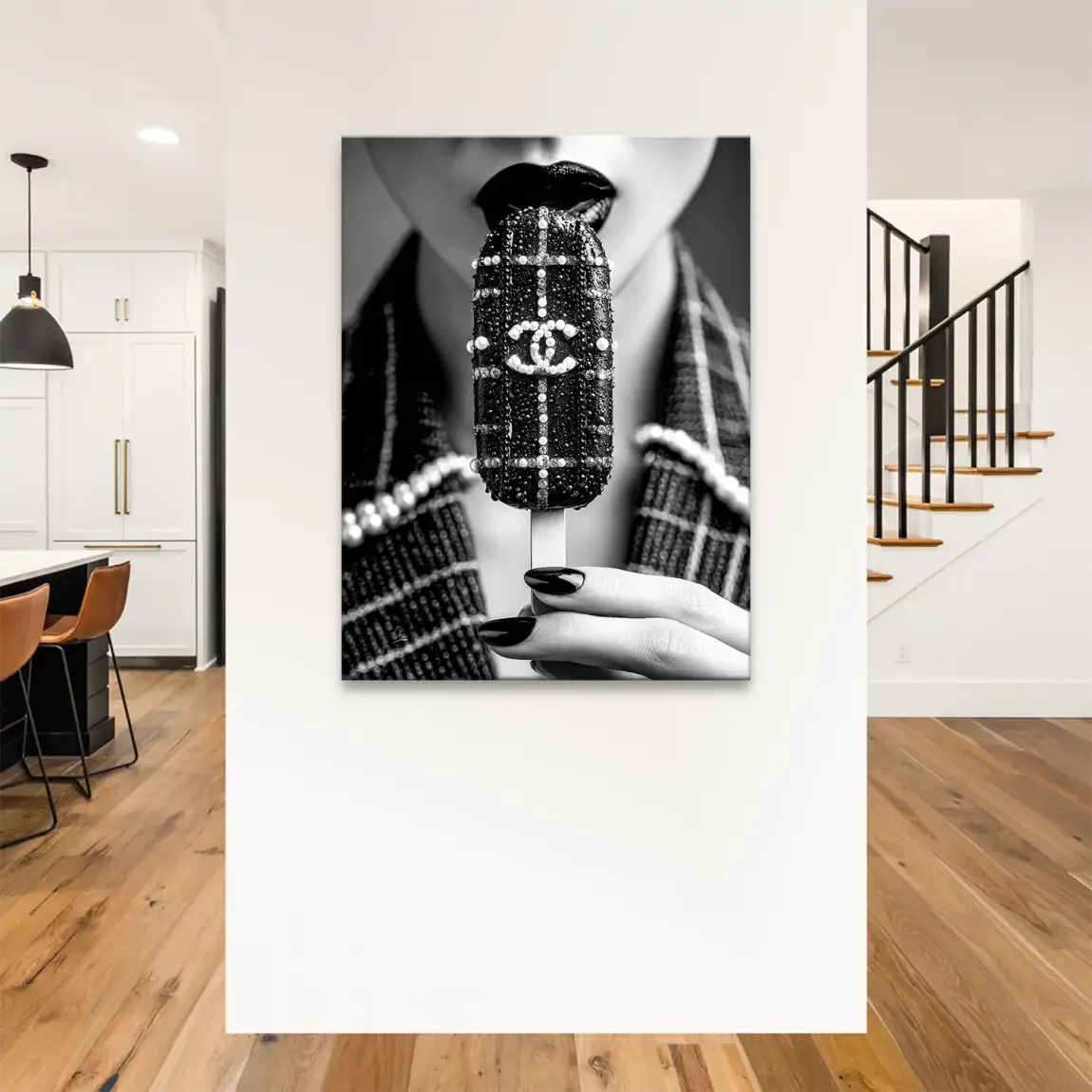 Noir Ice Couture Chanel Leinwand Bild