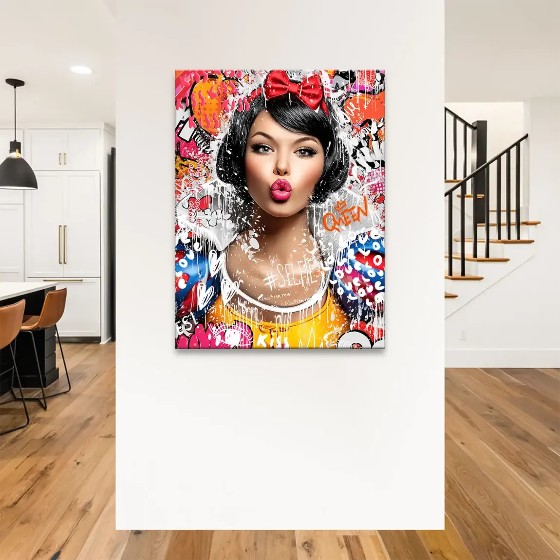 Schneewittchen Pop Art Queen Leinwand Bild