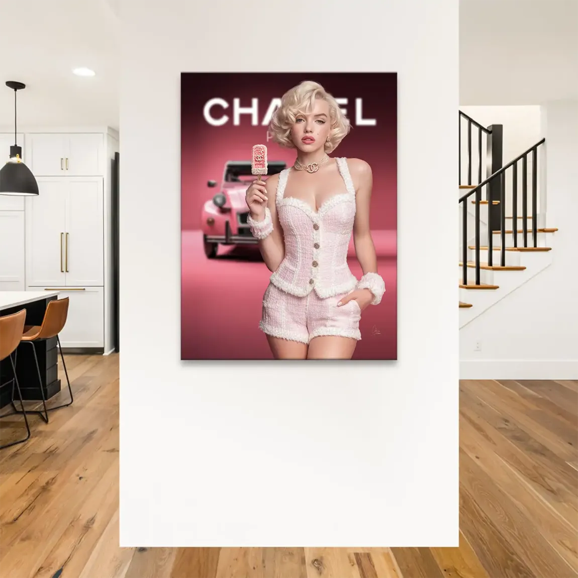Pink Couture Marilyn Monroe Leinwand Bild