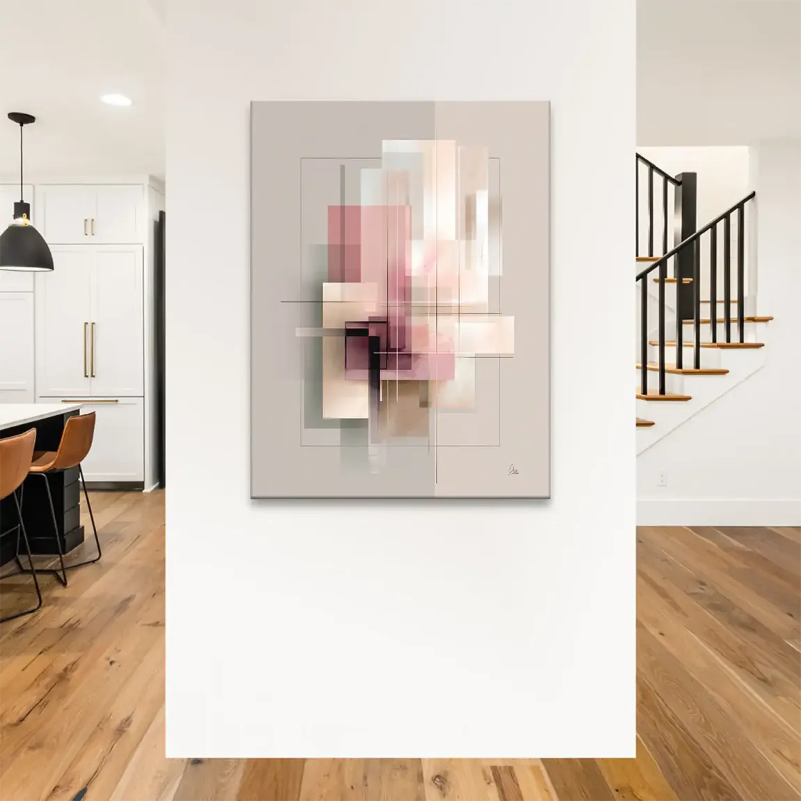 Soft Geometry Leinwand Bild