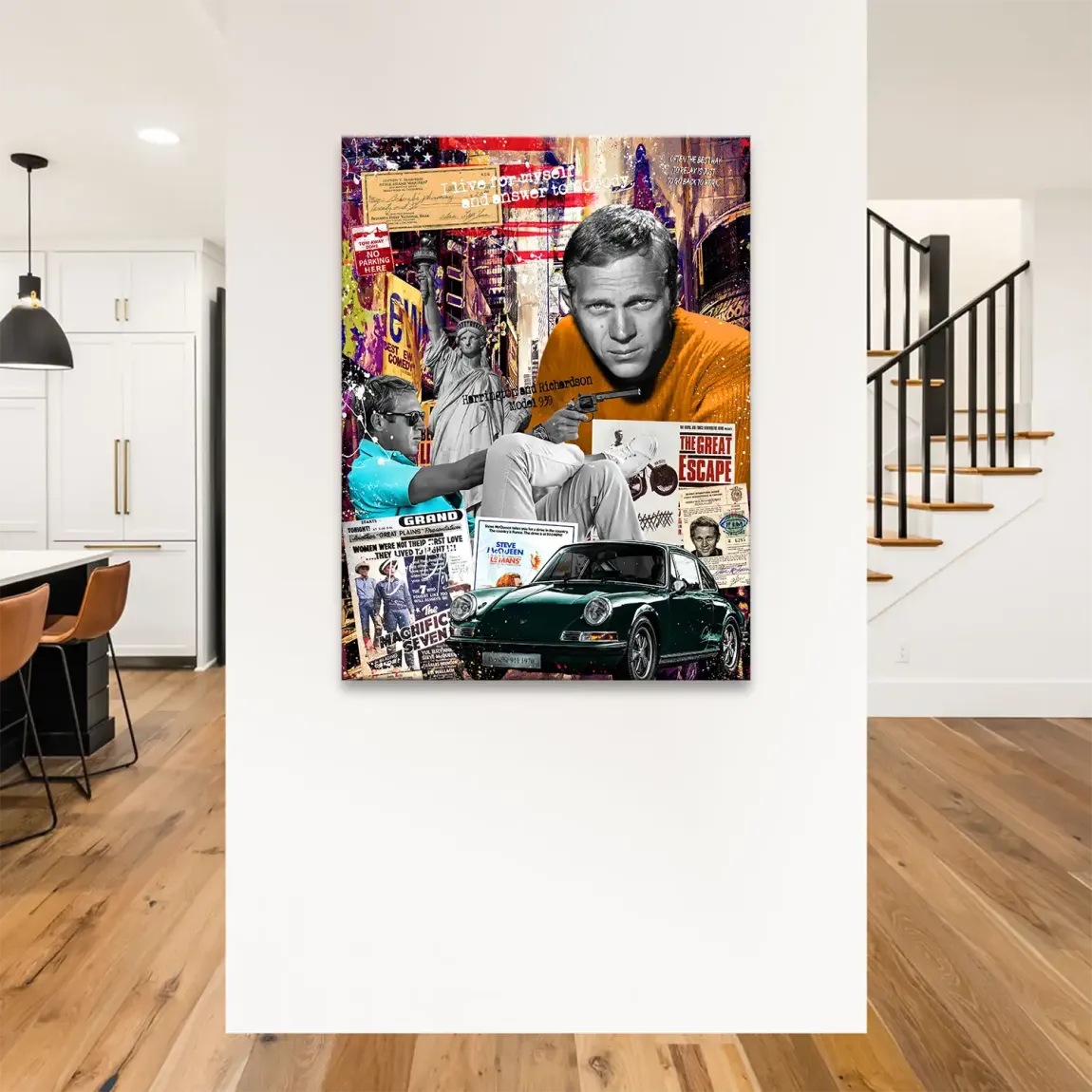 Steve McQueen Retro Drive Leinwand Bild