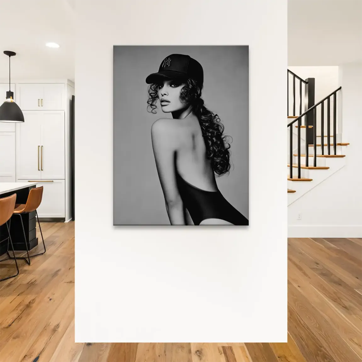 Cap Girl Leinwand Bild