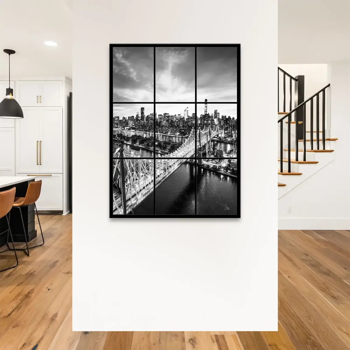 Bridge Lights New York Leinwand Bild