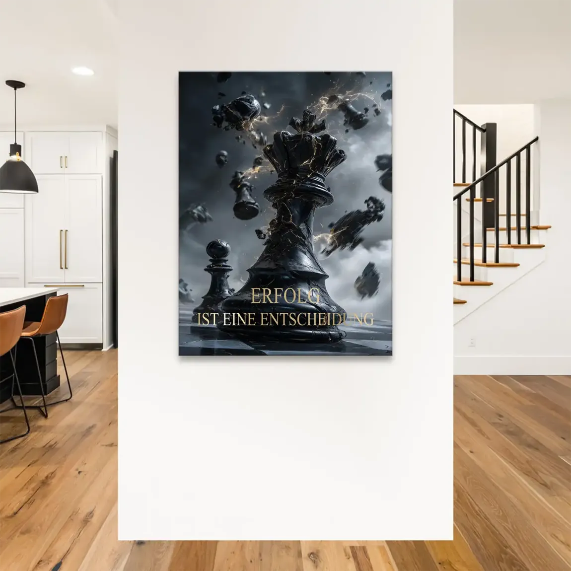 Schwarze Entscheidung Leinwand Bild